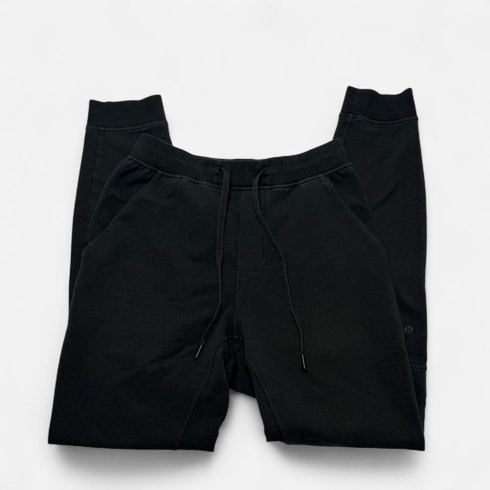 Lululemon Mens Small Black Jogger Sweatpants Drawstring Tapered - Picture 4 of 7